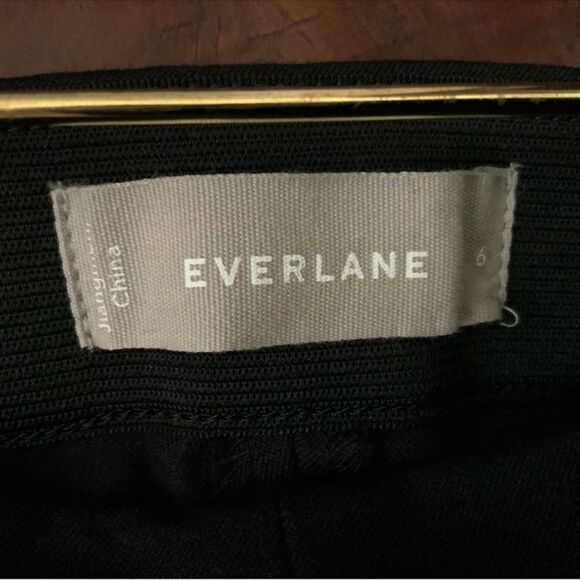 Everlane The Side Zip Stretch Cotton Pant Black Stretch 6 - Picture 5 of 7
